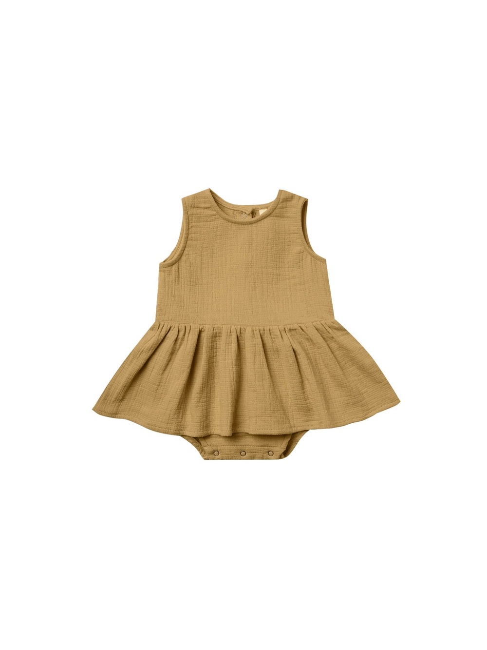 Quincy Mae Gold Skirted Romper